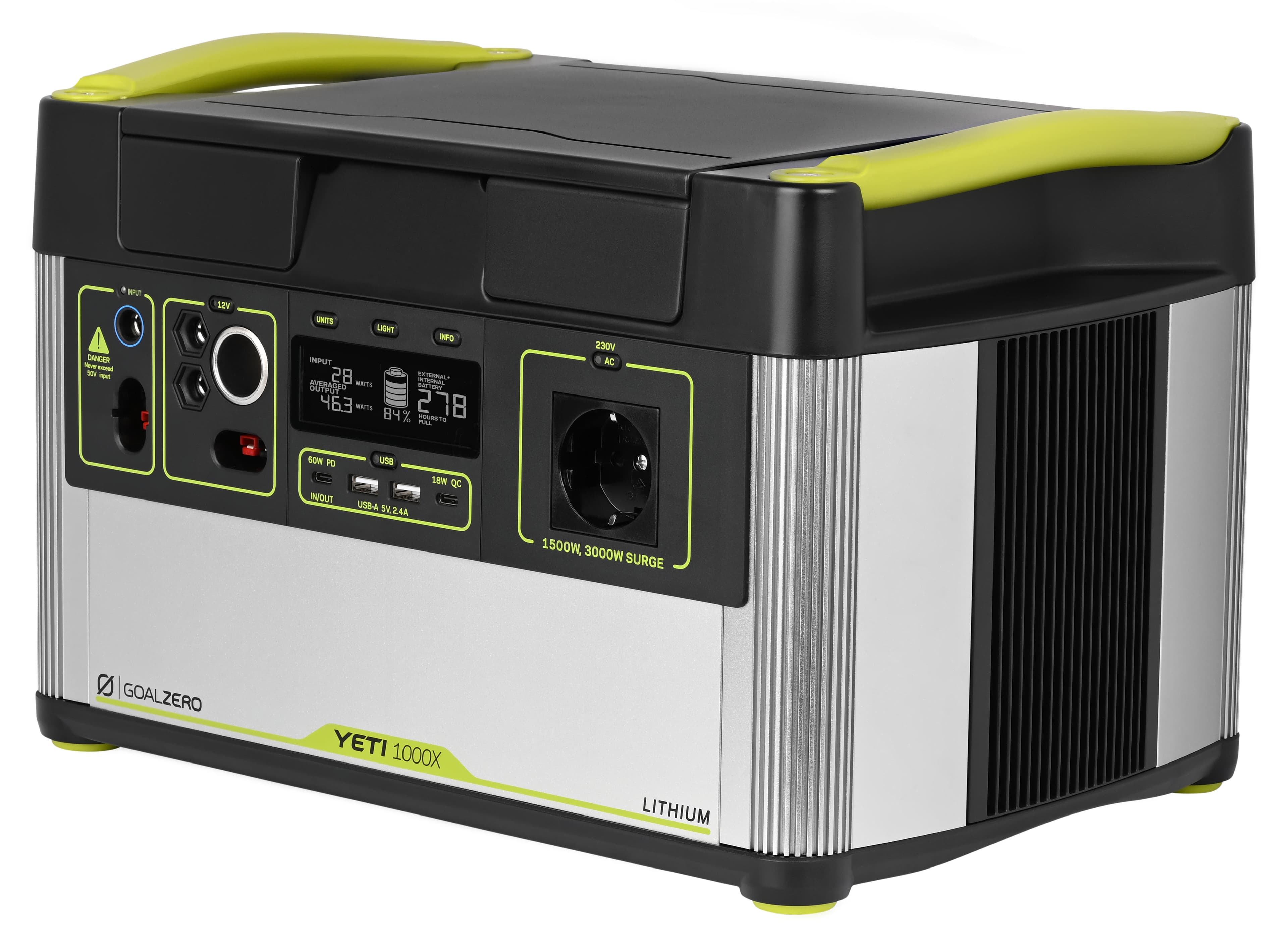 תחנת כח ניידת GOALZERO YETI 1000X - קיבולת 1KWh - הספק 1.5Kw