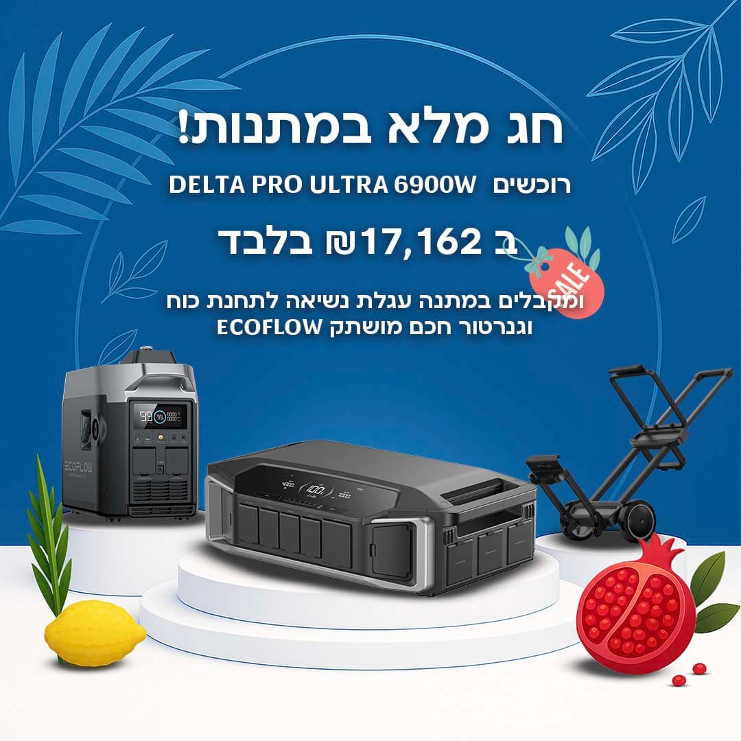 ממיר מתח לתחנת כח ECOFLOW DELTA PRO ULTRA 6900W