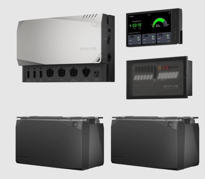 קיט מערכת אגירה ECOFLOW POWER KIT 3600/6000W  15Kwh