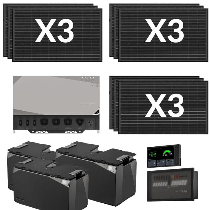 קיט מערכת סולארית ביתית ECOFLOW POWER KIT 3600/6000W 6Kwh - סולארי 4860W